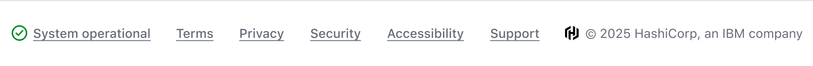 Example of the App Footer at a large screen size